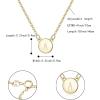 imageBriLove Mothers Day 925 Sterling Silver Initial Necklace Double Side Round Letter Alphabet Pendant for Women Girls Sterling Silver sterlingsilver