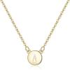 imageBriLove Mothers Day 925 Sterling Silver Initial Necklace Double Side Round Letter Alphabet Pendant for Women Girls Sterling Silver sterlingsilver