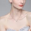 imageBriLove Opal Necklace for Gift Women 925 Sterling Silver Created Birthstone Round Pendant Necklaces Valentines Day