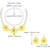imageBriLove Shiny Bling Rhinestones Enamel Flower Statement Collar Necklace Hook Dangle Earrings Set for Women Summer Beach Holiday Costume Prom JewelryYellow GoldTone