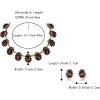 imageBriLove Victorian Style Statement Necklace Pierced Earrings Jewelry Set for Women Crystal Floral Cameo Inspired Oval Jewellery for Party PromAmethyst Color AntiqueGoldTone