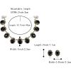 imageBriLove Victorian Style Statement Necklace Pierced Earrings Jewelry Set for Women Crystal Floral Cameo Inspired Oval Jewellery for Party PromBlack AntiqueGoldTone