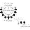imageBriLove Victorian Style Statement Necklace Pierced Earrings Jewelry Set for Women Crystal Floral Cameo Inspired Oval Jewellery for Party PromBlack AntiqueSilverTone
