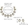 imageBriLove Victorian Style Statement Necklace Pierced Earrings Jewelry Set for Women Crystal Floral Cameo Inspired Oval Jewellery for Party PromClear AntiqueGoldTone