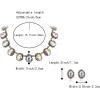 imageBriLove Victorian Style Statement Necklace Pierced Earrings Jewelry Set for Women Crystal Floral Cameo Inspired Oval Jewellery for Party PromIridescent AB AntiqueGoldTone
