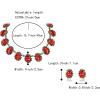 imageBriLove Victorian Style Statement Necklace Pierced Earrings Jewelry Set for Women Crystal Floral Cameo Inspired Oval Jewellery for Party PromRuby Color AntiqueGoldtone