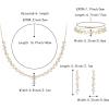 imageBriLove Wedding Bridal Jewelry for Women Cubic Zirconia Marquise Teardrop Leaf Cluster YNecklace Dangle Earrings Link Bracelet SetClear GoldTone