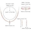 imageBriLove Wedding Bridal Jewelry for Women Cubic Zirconia Marquise Teardrop Leaf Cluster YNecklace Dangle Earrings Link Bracelet SetClear RoseGoldTone