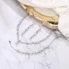 imageBriLove Wedding Bridal Jewelry for Women Cubic Zirconia Marquise Teardrop Leaf Cluster YNecklace Dangle Earrings Link Bracelet SetClear SilverTone