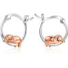 imageBriLove 925 Sterling Silver CZ Dainty Cute ButterflyPandaSloth Huggie Hoop Dangle Earring Animal Jewelry Gifts for WomenSloth14K Rose Gold