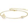 imageBriLove Initial Bracelet Gifts for Mom Women 925 Sterling Silver CZ 14K Gold Plated Alphabet Letter Adjustable Mothers DayValentines DayBirthdayChristmasAnniversaryInitIal A