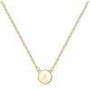 imageBriLove Mothers Day 925 Sterling Silver Initial Necklace Double Side Round Letter Alphabet Pendant for Women Girls Sterling Silver sterlingsilver