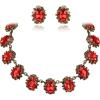 Ruby Color Antique-Gold-tone