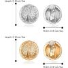 imageBriLove 23 Pairs Clipon Earrings Set Matte Gold Silver Fashion Geometric Statement Retro Drop Clip for Women Mom Gift04Button2 Pairs