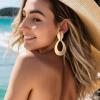 imageBriLove 23 Pairs Clipon Earrings Set Matte Gold Silver Fashion Geometric Statement Retro Drop Clip for Women Mom Gift11Teardrop2 Pairs