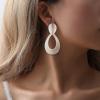 imageBriLove 23 Pairs Clipon Earrings Set Matte Gold Silver Fashion Geometric Statement Retro Drop Clip for Women Mom Gift11Teardrop2 Pairs