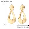 imageBriLove 23 Pairs Clipon Earrings Set Matte Gold Silver Fashion Geometric Statement Retro Drop Clip for Women Mom Gift12Water Drop2 Pairs