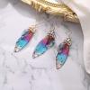 imageBriLove Butterfly Wing Jewelry Set Elegant Crystal Insect Dragonfly Pendant Necklace Drop Dangle Earrings for WomenMulticolor GoldTone