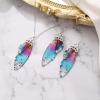 imageBriLove Butterfly Wing Jewelry Set Elegant Crystal Insect Dragonfly Pendant Necklace Drop Dangle Earrings for WomenMulticolor SilverTone