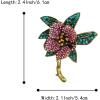 imageBriLove Fashion Elegant Brooch Pin for Women Crystal Brooches10 Six Leaves