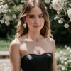 imageBriLove Fashion Elegant Rhinestone Enamel Rose Flower Emerald Cut Hook Dangle Earrigns for Women Party Prom AccessoriesGrey