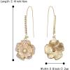 imageBriLove Fashion Elegant Rhinestone Enamel Rose Flower Hook Dangle Earrings for Women Party Prom Earring Accessories05Iridescent AB GoldTone