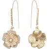 imageBriLove Fashion Elegant Rhinestone Enamel Rose Flower Hook Dangle Earrings for Women Party Prom Earring Accessories05Iridescent AB GoldTone