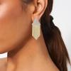 imageBriLove Fashion Long Chandelier Sparkle Cubic Zirconia Triangle Tassel Earrings for Women Wedding Party PromClear GoldTone