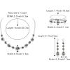 imageBriLove Sparkly Elegant Rhinestone Teardrop Necklace Bracelet Leverback Earrings Jewelry Set for Women Wedding Prom DressGrey SilverTone