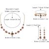 imageBriLove Sparkly Elegant Rhinestone Teardrop Necklace Bracelet Leverback Earrings Jewelry Set for Women Wedding Prom DressPurple GoldTone