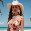 imageBriLove Strand Statement Flower Necklace for Women Shiny Chic Floral Collar Bib Necklaces Dangle Earrings Jewelry Summer Beach Holiday Costume PromClear