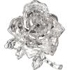 imageBriLove Womens Austrian Crystal Rhinestones Rose Flower Brooch Pin for Party PromBlue SilverTone