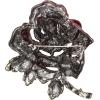 imageBriLove Womens Austrian Crystal Rhinestones Rose Flower Brooch Pin for Party PromRuby Color BlackTone