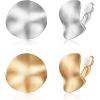 imageBriLove 23 Pairs Clipon Earrings Set Matte Gold Silver Fashion Geometric Statement Retro Drop Clip for Women Mom Gift02Big Disc2 Pairs