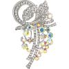 imageBriLove Fashion Elegant Brooch Pin for Women Crystal Brooches03GrapeShape