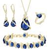 08-Sapphire Color Gold-Tone