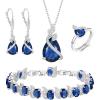 01-Sapphire Color Silver-Tone