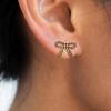 imageBriLove Bow Knot Stud Earrings for WomenElegant Shiny Cubic Zirconia Bowknot Wedding Party Daily Accessory Gifts Women Trendy JewelryMulticolor GoldTone