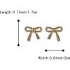 imageBriLove Bow Knot Stud Earrings for WomenElegant Shiny Cubic Zirconia Bowknot Wedding Party Daily Accessory Gifts Women Trendy JewelryMulticolor GoldTone