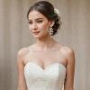imageBriLove Gorgeous Shiny Rhinestones Teardrop Marquise Cluster Chandelier Long Dangle Earrings for Women Wedding Party Prom Jewelry AccessoryClear SilverTone