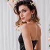 imageBriLove Gorgeous Shiny Rhinestones Teardrop Marquise Cluster Chandelier Long Dangle Earrings for Women Wedding Party Prom Jewelry AccessoryGrey BlackTone