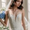 imageBriLove Gorgeous Wedding Jewelry Set for Women Bridal Cubic Zirconia Marquise Teardrop Leaf Cluster YNecklace Dangle Earrings Link BraceletClear