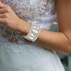 imageBriLove Wedding Bridal Elegant Crystal Double Row Rhinestones Marquise Cluster Stretch Bangle Bracelet for Bride01Clear SilverTone