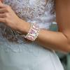 imageBriLove Wedding Bridal Elegant Crystal Double Row Rhinestones Marquise Cluster Stretch Bangle Bracelet for Bride02Iridescent AB SilverTone
