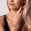 imageBriLove Wedding Bridal Elegant Crystal Double Row Teardrop Cluster Stretch Bangle Bracelet for BridePrismaticVitrail Medium
