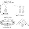 imageBriLove Wedding Jewelry Set for Women Bride Bridesmaid Gorgeous Cubic Zirconia Teardrop Necklace Earrings Bracelet Adjustable Ring Jewelry Gift for BirthdayAnniversaryMothers DayHeartClear