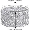 imageBriLove Womens Wedding Bridal Crystal Cluster Tennis Stretch BraceletSilverTone