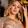 imageBriLove Womens Wedding Bridal Dangle Earrings for Party Prom Crystal MultiLayer Teardrop Cluster Bling Earring08Peach RoseGoldToned