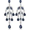 Sapphire Color Silver-Tone