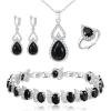 11-Black Silver-Tone